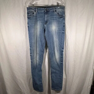 asos Jeans Men's 36x36 Light Wash Blue Denim Pockets Button Zip